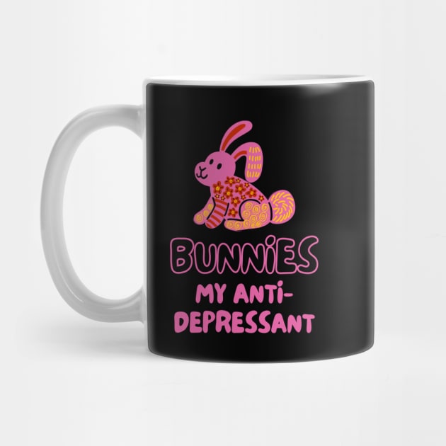 Bunny Therapy Depression Anxiety Lover Foodie Animals Pets Sarcastic Funny Meme Cute Gift Happy Fun Introvert Awkward Geek Hipster Silly Inspirational Motivational Birthday Present by EpsilonEridani